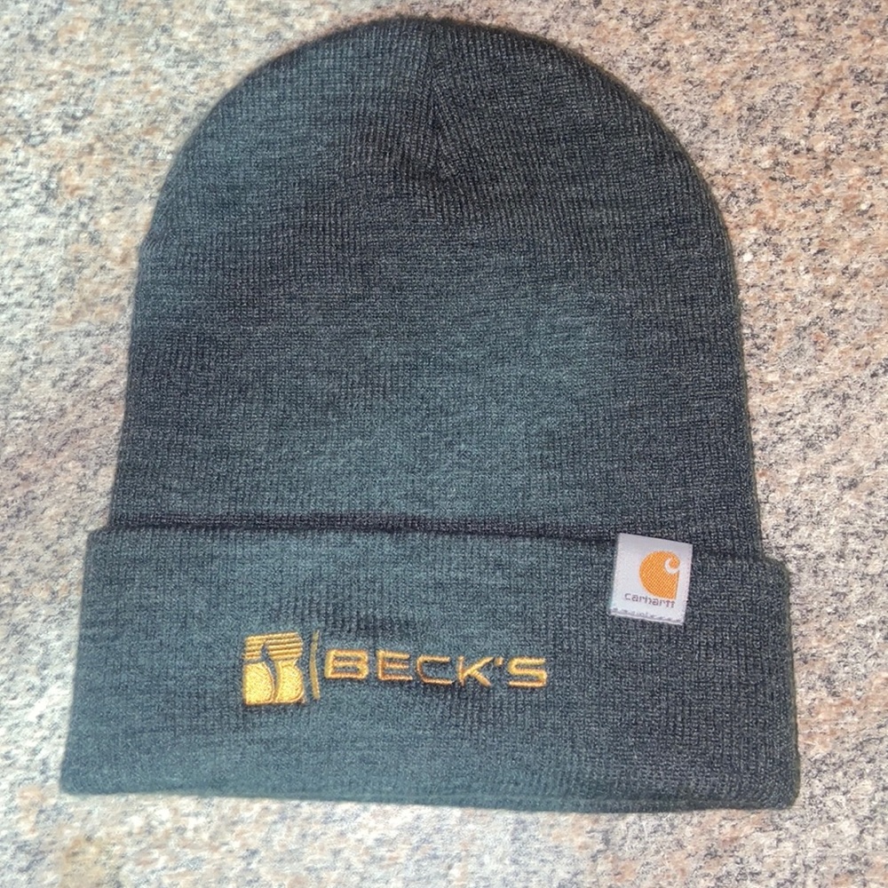 Carhartt dark grey winter hat.